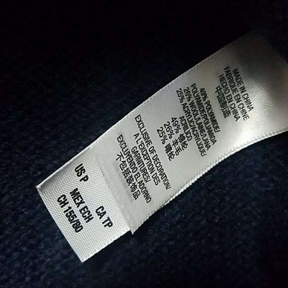 NWT Juicy Couture Regal Boyfriend Blue and Gold Cardigan Size Petite w Pockets - Picture 6 of 8